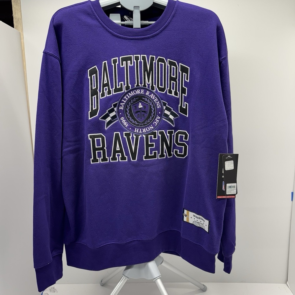 Ultra Game Baltimore Ravens NFL Men's XL Purple Crewneck Sweatshirt Licensed